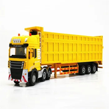 2019 Nauja inžinerijos container truck modelis 1: 50 lydinio puspriekabės, savivartis metalo liejiniai, Žaislai