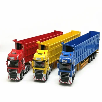 2019 Nauja inžinerijos container truck modelis 1: 50 lydinio puspriekabės, savivartis metalo liejiniai, Žaislai