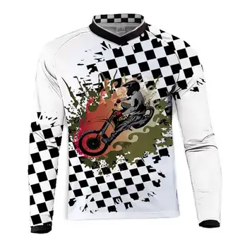 2019 Vyrų Kalnų Megztiniai Kalnų Dviračių MTB Marškinėliai Offroad DH Motociklo Jersey Motokroso Sportwear BMX Drabužiai