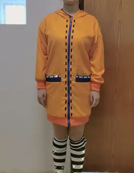 2020 Anime Kakegurui Cosplay Kostiumų Kompulsinis Lošėjas Runa Yomotsuki Hoodie Moterų Kailis Oranžinė Striukė su Kojines pagal Užsakymą