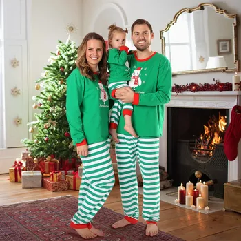 2020 Kalėdų Šeimos Atitikimo Pižama Komplektas Vaikas, Tėtis, Mama Kalėdų Drabužius Tėvų-vaikų Kostiumas Šeimos Sleepwear Nustatykite Soft Top+Kelnės