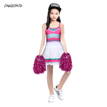 2020 m. Mergaičių Halloween Kostiumai Mados Zombie Cheerleader Cosplay Suknelė Vaikai Princesė Suknelė su Gėlių Kamuolys Šalies Drabužių