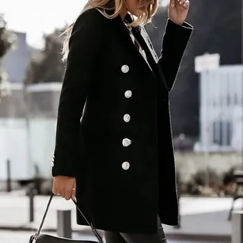 2020 m. rudens ir žiemos vilnoniai paltai moterų Vidutinio Ilgio Naujos korėjos temperamentas moterų populiarus Viršutiniai drabužiai vilnonis paltas
