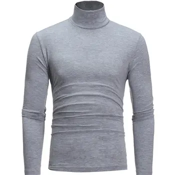 2020 m. Rudenį Nauji vyriški Slim Fit Golfo T Shirts Vyrų vientisos Spalvos ilgomis Rankovėmis Marškinėliai Vyrams, atsitiktinis, Sporto Drabužiai, marškinėliai Topai