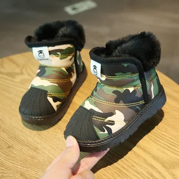 2020 m. žiemos vaikų sniego batai nauji plius aksomo berniukams, kūdikių bateliai neslidžiais šiltas trumpi batai mergaitėms neperšlampami medvilniniai bateliai