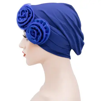 2020 mados kietas gėlės Indijos arabų wrap turbaną kepurės moterims kaktos kryžiaus hijab variklio dangčio vidinę hijabs bžūp musulmonų šukuosena
