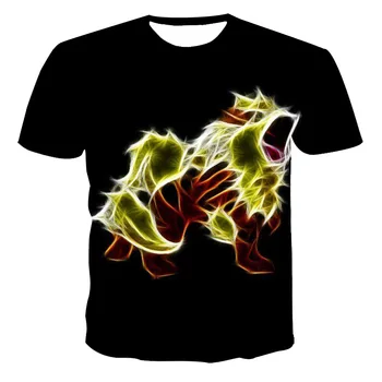 2020 metų Vasaros Naują 3D T-Shirt Fox Modelis T-Shirt Atsitiktinis Trumpas Rankovės O-Kaklo Viršų Mados Laisvalaikio Gatvės HarajukuT-Marškinėliai