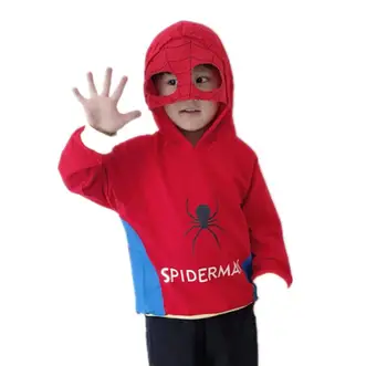 2020 Nauja Rudens ir Žiemos Paltai Bamblys Kūdikių Berniukų ir Mergaičių Mados Animacinių filmų Hoodie Marvel Spiderman helovinas kostiumas