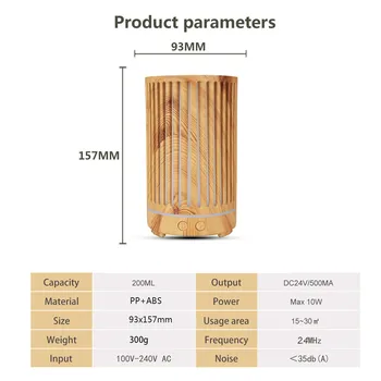 2020 naujas medienos tekstūros oro drėkintuvas tuščiaviduriai aromato difuzorius ultragarso purkštukai, namų apyvokos silent eterinis aliejus oro drėkintuvas