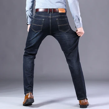2020 naujas Vyrų Mados Džinsus Verslo atsitiktinis slim stretch džinsai, Juoda mėlyna juoda vyrai dizaineris džinsus vyrams