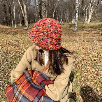 2020 Naujas Žiemos Megzti Panamos Skrybėlė Moterų Mados spalvos Šiltas Kvėpuojantis Kibirą Skrybėlės Moterų Lauko Baseino Skrybėlę nuo Saulės Sun Kepurės