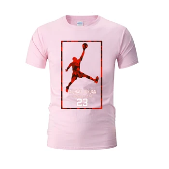 2020 naują pavasario / vasaros marškinėliai vyriški Medvilnės, trumpomis Rankovėmis T-Shirt aukštos kokybės berniukų marškinėliai Jordan 23 o-kaklo marškinėliai