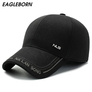 2021 Eagleborn Nauja Kepurė Hat Vyras Žiemos Skrybėlę Beisbolo Kepuraitę Naujas Žiemos Klasikinis Tėtis Kepurės Kepurės Paslėptas Ausies Šiltas Kino Žvaigždė Bžūp Vėjo