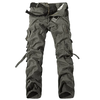 2021 Mados Karinių Krovinių Pants Mens Kelnės Kombinezonas Atsitiktinis Baggy Kariuomenės Krovinių Kelnės Vyrams Plius Dydis Multi-pocket Tactical Kelnes