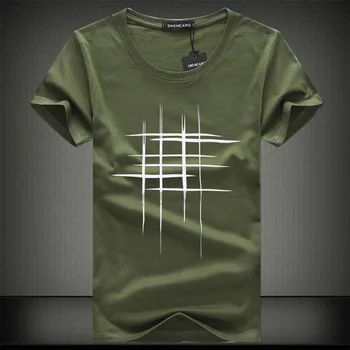 2021 marškinėlius vyrų Paprasto dizaino liniją kirsti Spausdinti medvilnės T Marškinėliai vyriški Naują Atvykimo Vasaros Stiliaus trumpomis Rankovėmis Vyrų t-shirt B0373