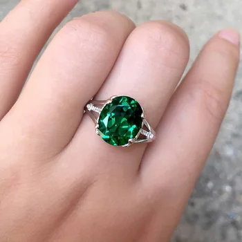 2021 Naujas Mados Modeliavimo Žalias Turmalinas, Smaragdas Atidaryti Žiedai Moterims, Elegantiškas Sužadėtuvių, Vestuvių Žiedai Prabangūs Papuošalai