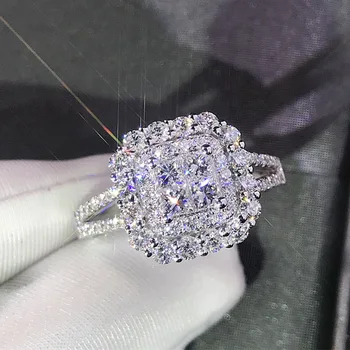 2021 naujas prabangus turas kietas 925 sterlingas sidabro vestuvinis žiedas moterims 