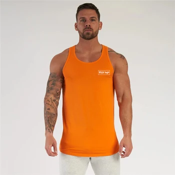 2021 naujas vasaros vyriškų drabužių mados vyriški berankoviai jogger fitneso medvilnės sportiniai, laisvalaikio prekės treniruotės viršūnės