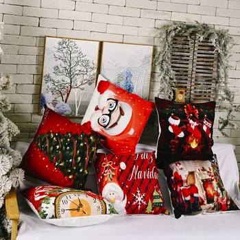 2021 Naują Kalėdų pagalvėlė padengti 45*45 Santa Claus Užvalkalas sofos pagalvėlių Pagalvių užvalkalai Medvilniniai Skalbiniai pagalvių užvalkalus Namų Dekoro