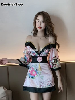 2021 nėriniai moterų seksualus kimono yukata suknelė naujovė vakarinę suknelę japonijos cosplay kostiumų kimono japonų kimono yukata sleepdress