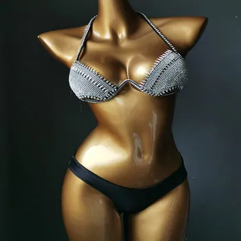 2021 venera atostogų diamond maudymosi kostiumai seksualus moterų bikini kalnų krištolas maudymosi kostiumėlį push up maudymosi kostiumas