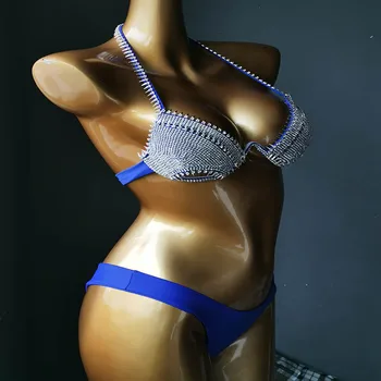2021 venera atostogų diamond maudymosi kostiumai seksualus moterų bikini kalnų krištolas maudymosi kostiumėlį push up maudymosi kostiumas
