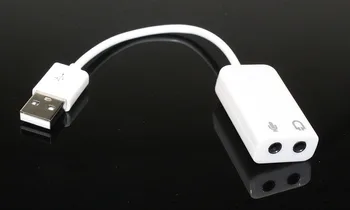20cm 7.1 Kanalo USB 2.0 Išorinių Garso Kortelių w/3.5 mm Ausinių ir Mikrofono Lizdas Sąsaja,Stereo Mic Garso Adapteris Keitiklis