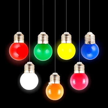 20Pcs Bombillas E27 LED Lemputės 220V G45 1W Spalvinga Šviesos LED Žibintuvėlis Lamparas Liustra Kalėdų Dekoracijas Lempa Namų