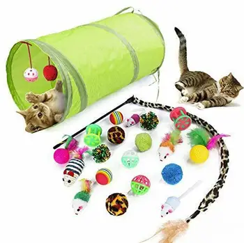 21Pcs/Set Kačių Žaislai Kačiukas Žaislai Katė Interaktyvių Žaislų Rinkinys, skirtas Patalpų Katės Rinkinys Išardomi Tunelio Pet Šuo, Katė, Interaktyvus Žaislas Žaisti