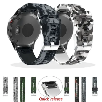 22MM Juosta, Silikono Dirželis Garmin Fenix 5 5Plus 6 6Pro Watchband Garmin Požiūris S60 Pirmtakas 935 Greito Atleidimo WatchBand