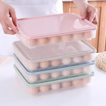 24 Tinklelis Kiaušinių Dėžutės Maisto Konteineryje Kiaušiniai, Šaldytuvas Organizatorius Saugojimo Crisper Box Namų Virtuvėje Skaidrus Atveju Kiaušinių Dėžutės Lentynos