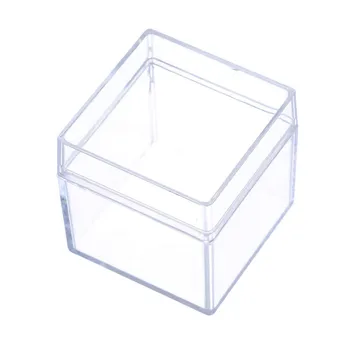 24pcs Kvadratinė Akrilo Plastiko Dėžutė Vestuvių Saldainių Dėžutė Naudai Dėžės Baby Shower Krikšto Šalies Prekių