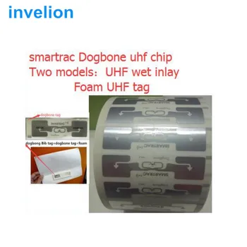 250pcs/daug impinj monza chip 860-960MHz tolimojo UHF Pasyvus Smart šlapias apdaila Lipdukas Smartrac Dogbone RFID žymę