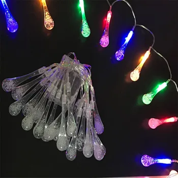 2M luces led decoracion String Žibintai 20pcs vandens lašelius Pasakų String Garliava, Vestuvių Kalėdinis vakarėlis Festivalio Lauko Apšvietimas