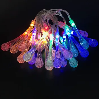 2M luces led decoracion String Žibintai 20pcs vandens lašelius Pasakų String Garliava, Vestuvių Kalėdinis vakarėlis Festivalio Lauko Apšvietimas