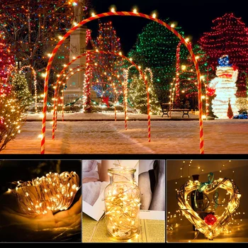 2Pack Sodo Saulės LED String Žibintai Vandeniui Lauko 8 Modelio 26M 240 LED Varinės Vielos Lempos Kalėdų Pasakos Šviesos Girlianda Dekoras