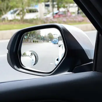 2vnt Automobilių Veidrodėliai 360 Laipsnių Plataus Kampo Framless Blind Spot Veidrodis Apvalus Kvadratas HD Išgaubti Papildomas automobilių Stovėjimo aikštelė galinio vaizdo Veidrodėlis