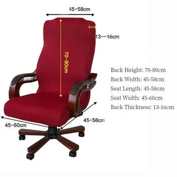 2vnt Biuro Kėdė Padengti Ruožas Sėdynės Dangtelis, Kompiuterio Kėdės Slipcover Fotelis Padengti Biuro Kėdė Sukasi Padengti Didelius Dydis
