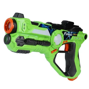 2vnt/komplektas cs žaidimas žaislinius šautuvus, Žalios ir Mėlynos elektros mūšis žaislas ginklą infraraudonųjų spindulių jutiklį, plastikiniai laser tag ginklą