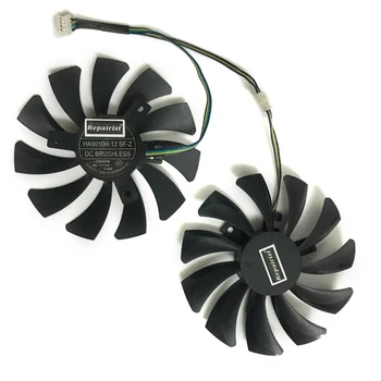2vnt/komplektas HA9010H 12 SF-Z, GPU Vaizdo plokštės ventiliatorius 87MM (90MM) HA9010H12SF-Z VGA Aušintuvas MSI GTX1060 KASYBOS vaizdo plokštės aušinimas