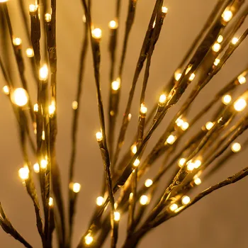 2vnt Modeliavimas LED Medžio Šaką Lempos Kambarys Miegamasis Kūrybos Naktį Šviesos Vaza Užpildas Filialas Šviesos Kalėdinė Dekoracija Namuose