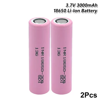 2vnt Naujos INR18650 30Q li-jonų Baterijų (18650 baterija 3.7 V 3000mAh Didelės Talpos 20A MAX biudžeto Įvykdymo patvirtinimo Mini Ventiliatorius DVD