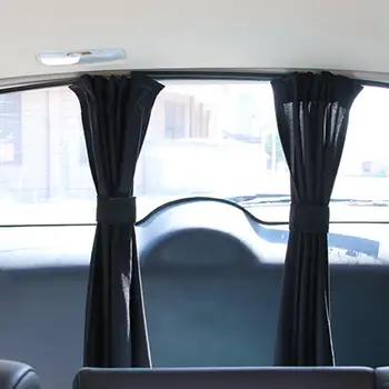 2vnt Prabanga Juoda VIP Car Vienatūris VISUREIGIS Lango Užuolaidėlė UV skėtį nuo saulės Skydelis Rinkinys U VMJ
