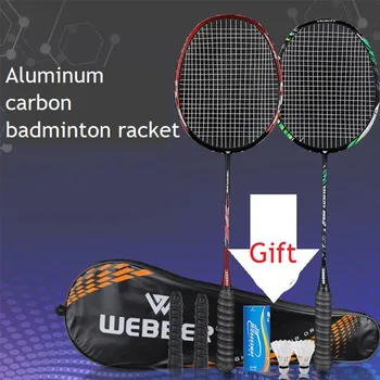 2vnt Profesionalūs Badmintono Rakečių Rinkinys Ultra light Dvigubo Badmintono Raketės, Titano Lydinio Lengviausias Žaisti Badmintoną visai
