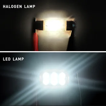 2x OXILAM Girlianda 31mm 36mm 41mm Balta LED Lemputė Canbus 6SMD 3020 Automobilio Salono apšvietimas Skaitymo Kupolo Žibintas Licenciją Plokštelės Šviesos 12V