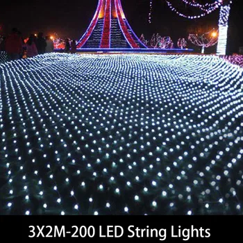 3*2M LED Styginių Šviesos Net Kalėdų Žiburiai, Lauko Led Žibintai, Dekoravimas Ant Sienų, Pasakų Žibintai Šalis Vestuvių Pakabukas