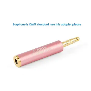 3.5 mm Female 2 Dual 3.5 mm Male Ausinių Mic Garso Y Splitter su 3.5 mm Audio jungtis CTIA į OMTP Adapteris Juoda/Rose 0.2 M