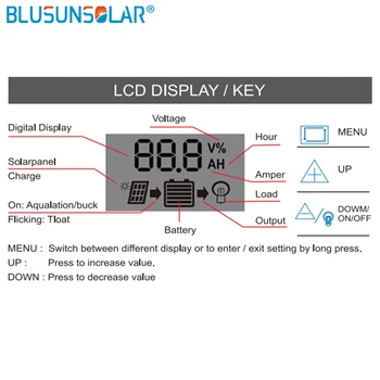 30A/ 12V 24V Auto Saulės Įkrovimo Valdiklis PWM Valdytojai LCD Dual USB 5V Išėjimo Saulės PV Skyde Reguliatorius
