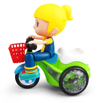 360 Laipsnių Besisukantis Žaislai, Automobilių Elektros Stunt Triratis Modelis Žaislas Automobilis su LED Šviesos Muzika Vaikų Gimtadienio, Kalėdų Dovanos