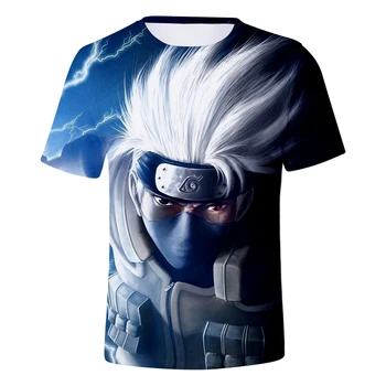 3D atspausdintas Amime Naruto T shirt vyrai moterys Mados Hip-Hop Tees Mados trumpomis rankovėmis berniukams, mergaitėms Atsitiktinis vasaros 3D Naruto t-shirt
